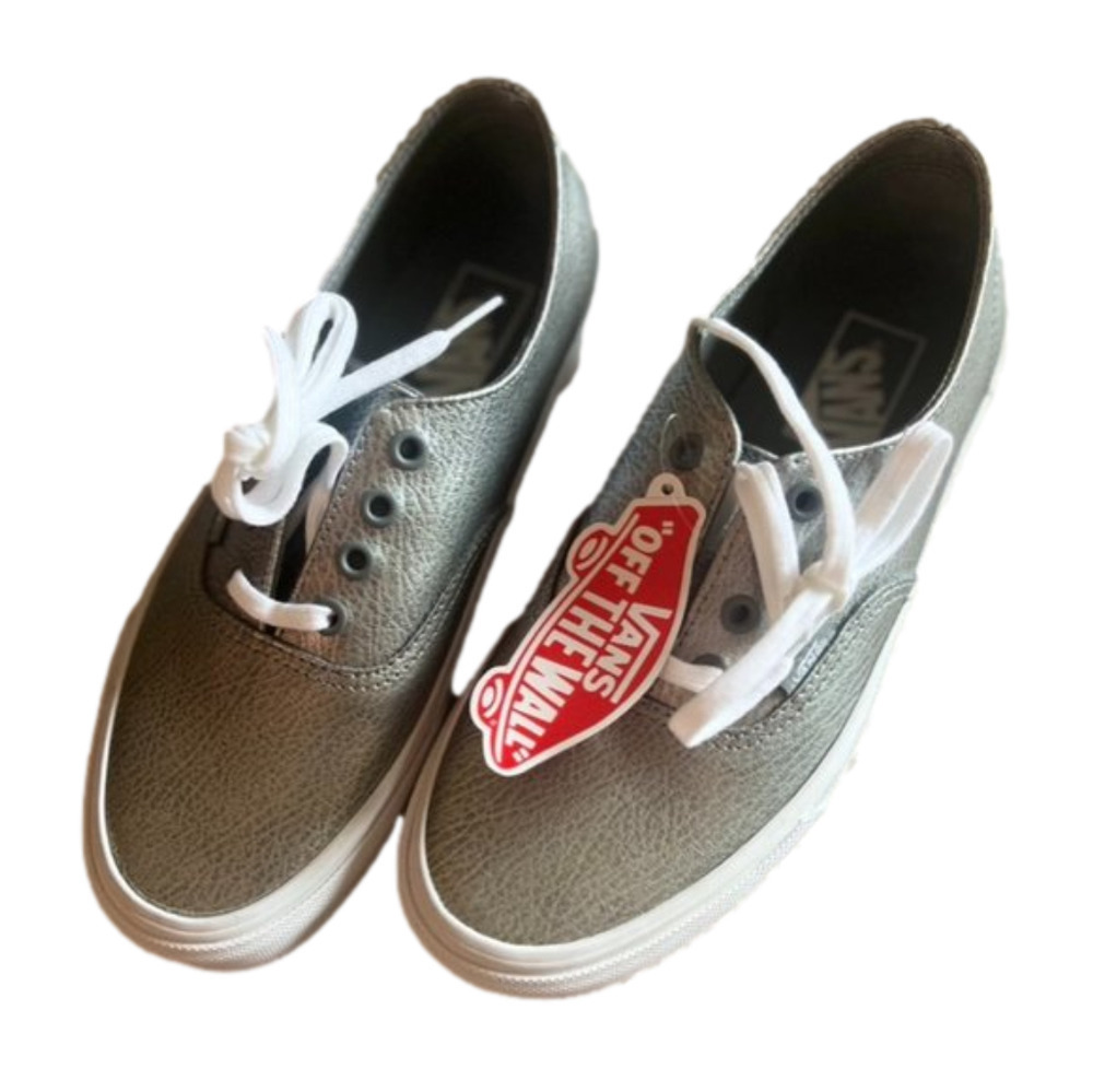 *NWT* VANS brand - AUTHENTIC DECON - Metallic Leather Gray - Womens US 7.5